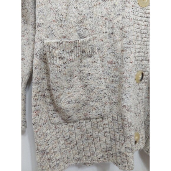 a.n.a Plus Women's Size 1X Long Sleeve Button Open Front Cardigan Tan Oatmeal - Picture 3 of 14